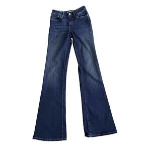 Mavi Denim Sydney Dark Wash High-Rise Flare Jeans Womens Sz 25 (26 x 32)